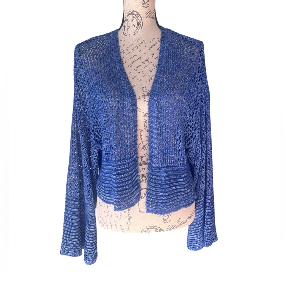 Anthropologie Women's Blue Open-Knit Sweater , one size - Picture 1 of 8